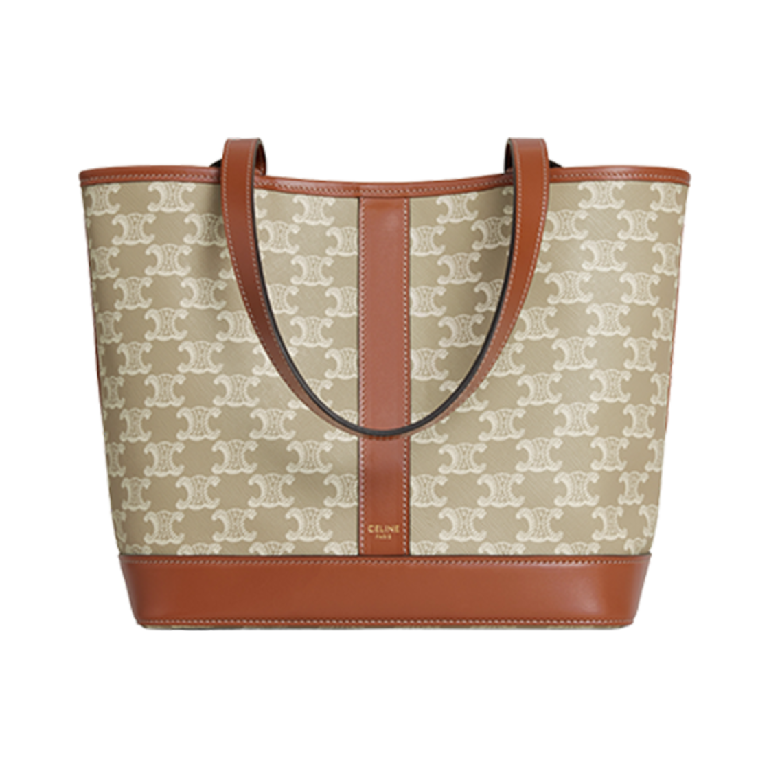 셀린느 스몰 카바스 트리옹프 캔버스 카프스킨 그레지(Celine Small Cabas in Triomphe Canvas Calfskin Grege) - 1