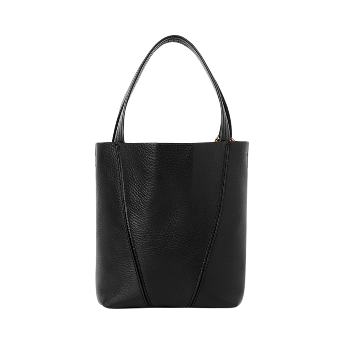 끌로에 그레인드 레더 스핀 스몰 토트백 블랙(Chloe Spin Small Tote Bag in Grained Leather Black) - 2