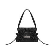 Matin Kim Faux Leather Seashell Mini Bag Black