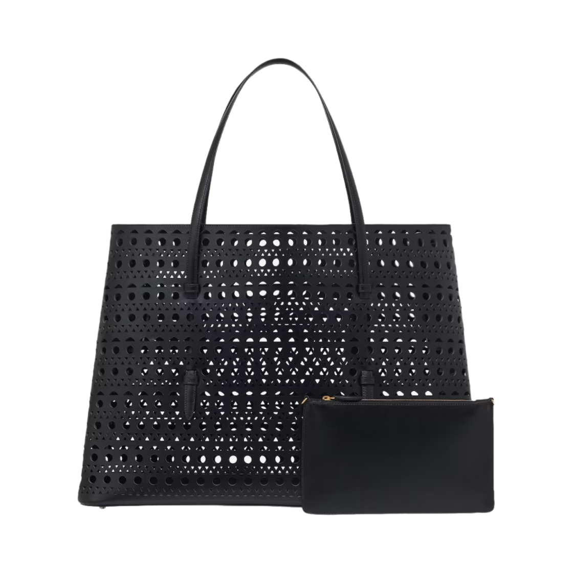 알라이아 비엔 럭스 카프스킨 미나 50 백 블랙(Alaia Mina 50 Bag in Vienne Lux Calfskin Black) - 1