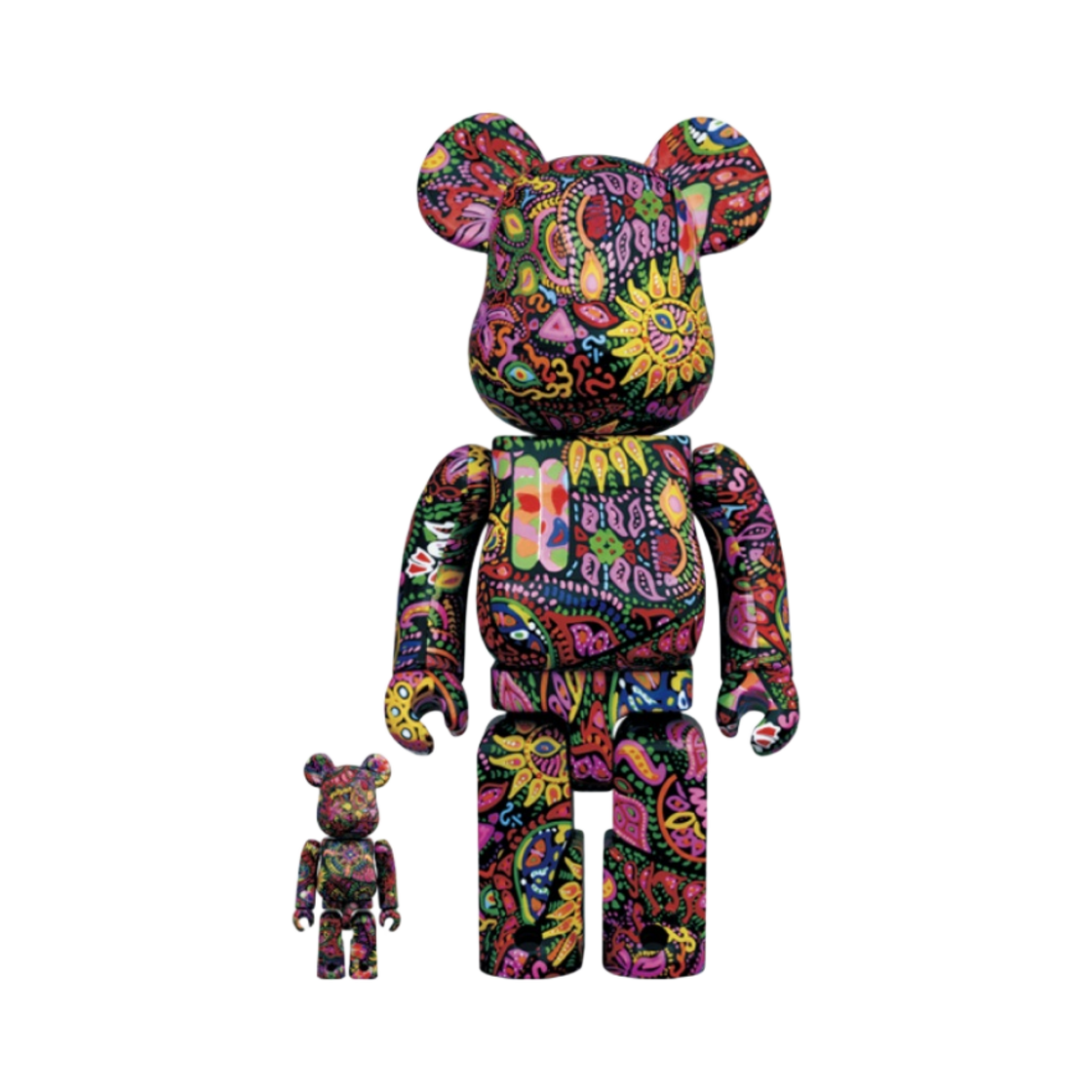 - Bearbrick Hide Psychedelic Paisley 100% & 400% Set