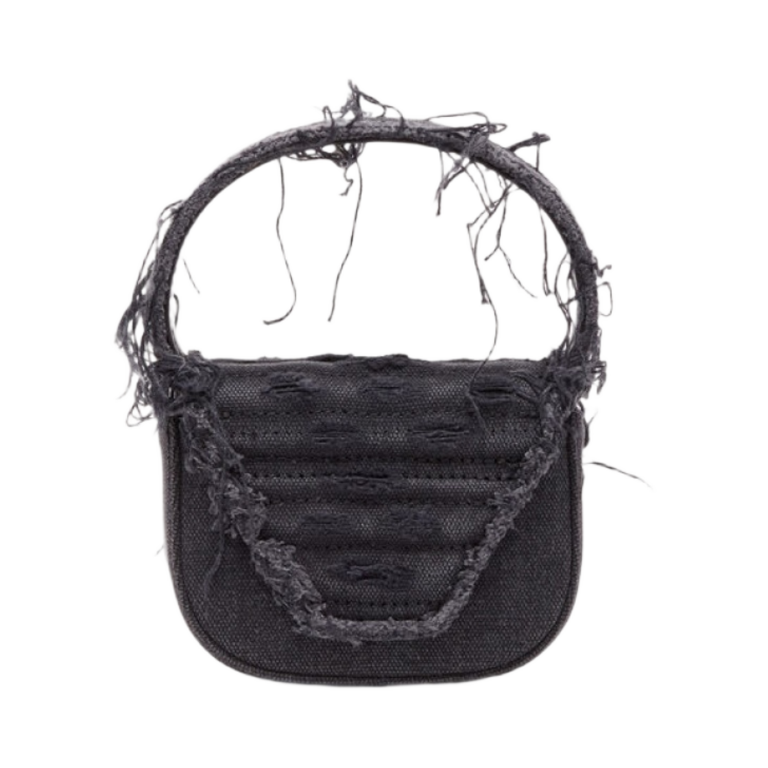 디젤 1DR XS 캔버스 레더 아이코닉 미니백 블랙(Diesel 1DR XS Iconic Mini Bag in Canvas and Leather Black) - 2