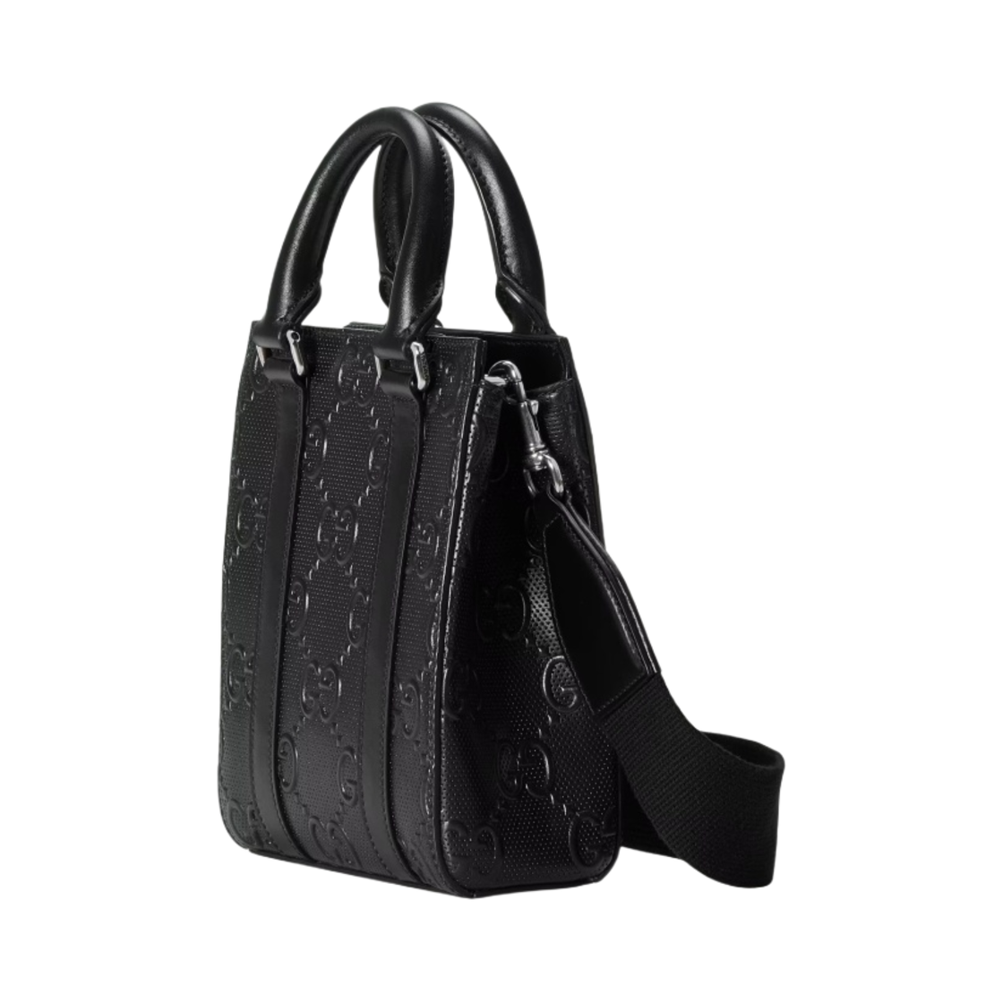 구찌 GG 엠보스 미니 토트백 블랙(Gucci GG Embossed Mini Tote Bag Black) - 2