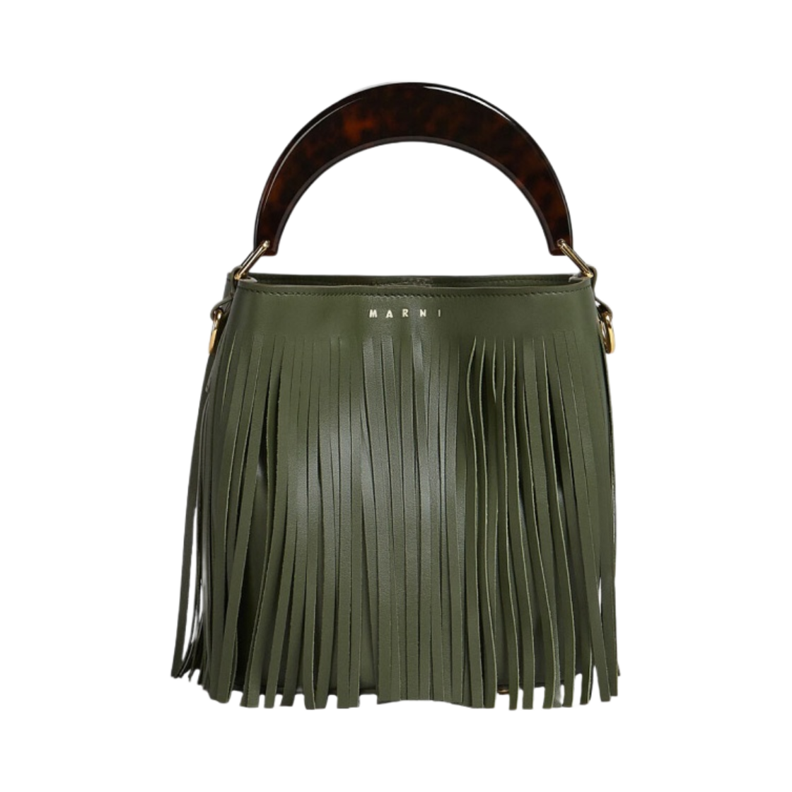 마르니 레더 프린지 베니스 스몰 버킷백 가제보 마룬(Marni Leather Fringes Venice Small Bucket Bag Gazebo Maroon) - 1