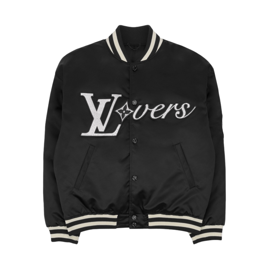 루이비통 자수 나일론 베이스볼 블루종 블랙(Louis Vuitton Embroidered Nylon Baseball Blouson Black)