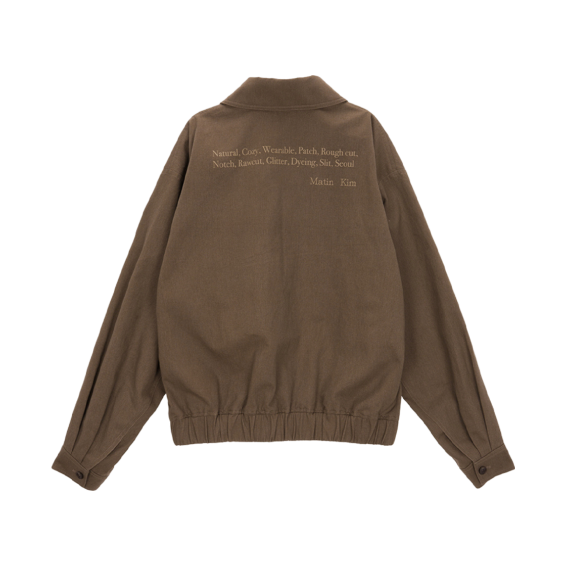 (W) 마뗑킴 레터링 드리즐러 점퍼 브라운((W) Matin Kim Lettering Drizzler Jumper Brown) - 2