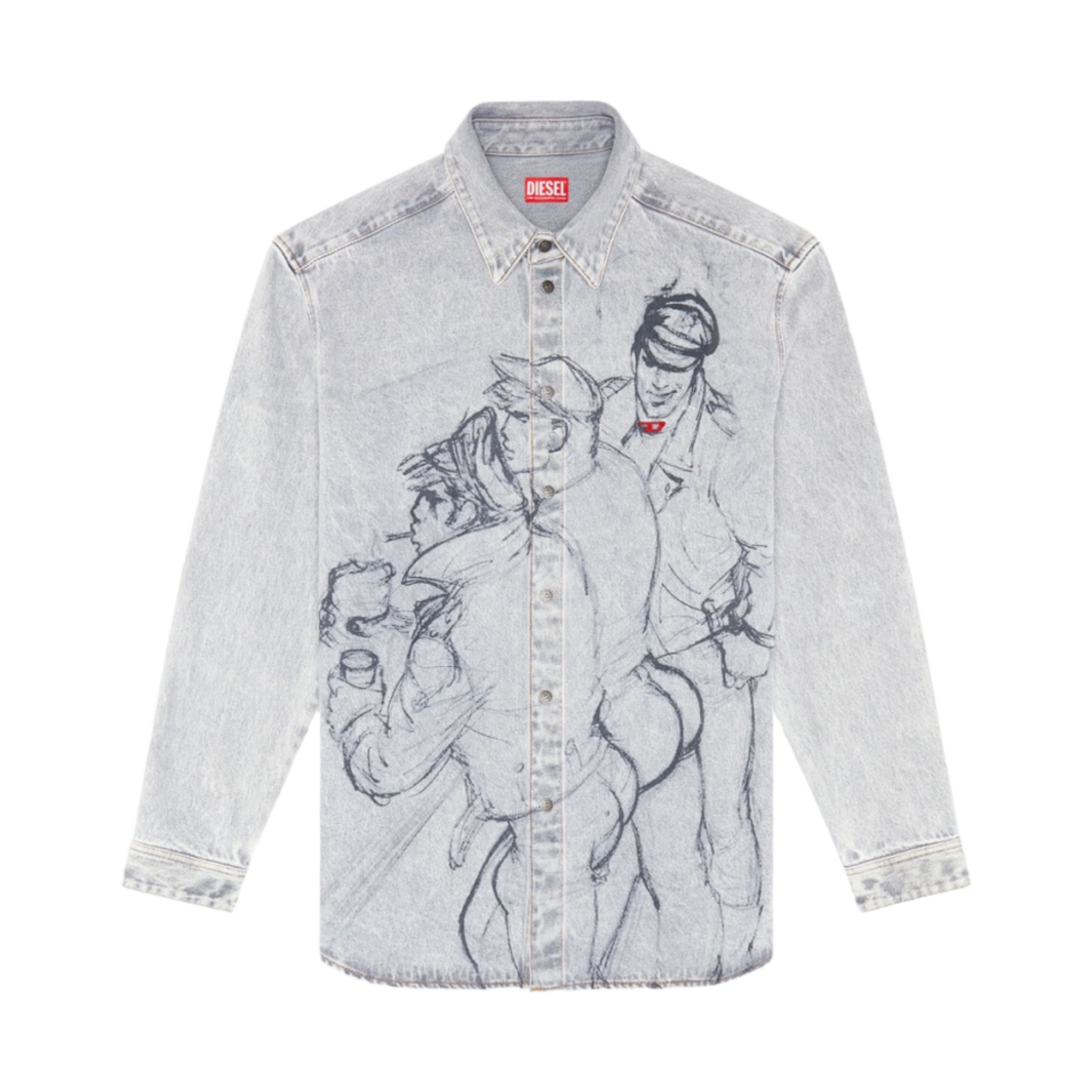 디젤 x 톰 오브 핀란드 파운데이션 Pr-D-심플리-오버 자켓 그레이(Diesel x Tom of Finland Foundation Pr-D-Simply-Over Jacket Grey) - 1