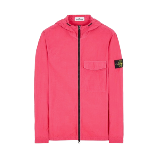 Stone Island 12402 Naslan Light Garment Dyed Hooded Overshirt Cyclamen - 22SS