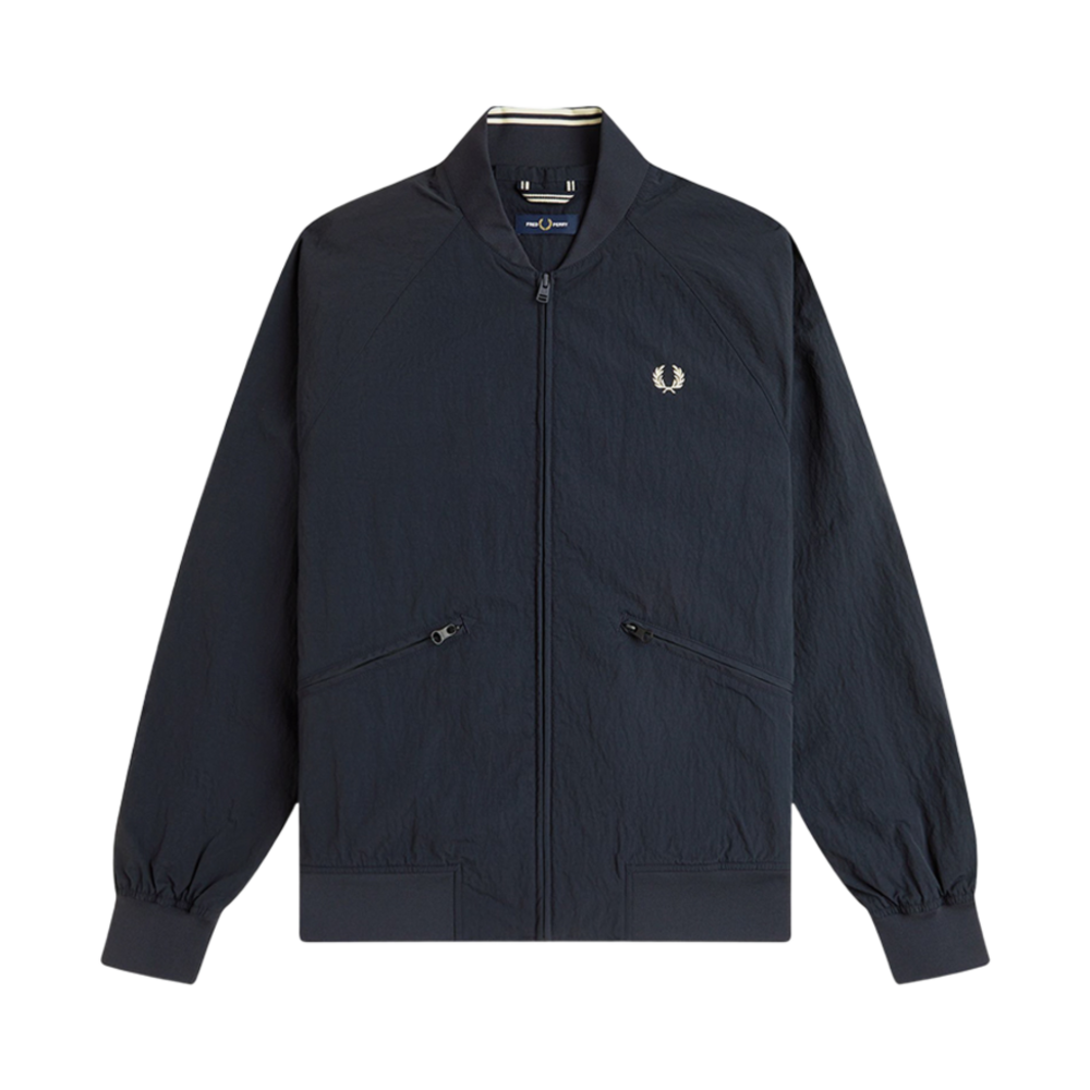 AFPM2519039-608 Fred Perry Textured Tennis Bomber Jacket Navy