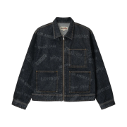Stussy Worldwide Zip Work Jacket Black