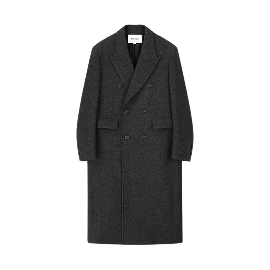 토니웩 헤링본 울 더블 브레스티드 코트 다크 헤링본(Tonywack Herringbone Wool Double-Breasted Coat Dark Herringbone) - 1