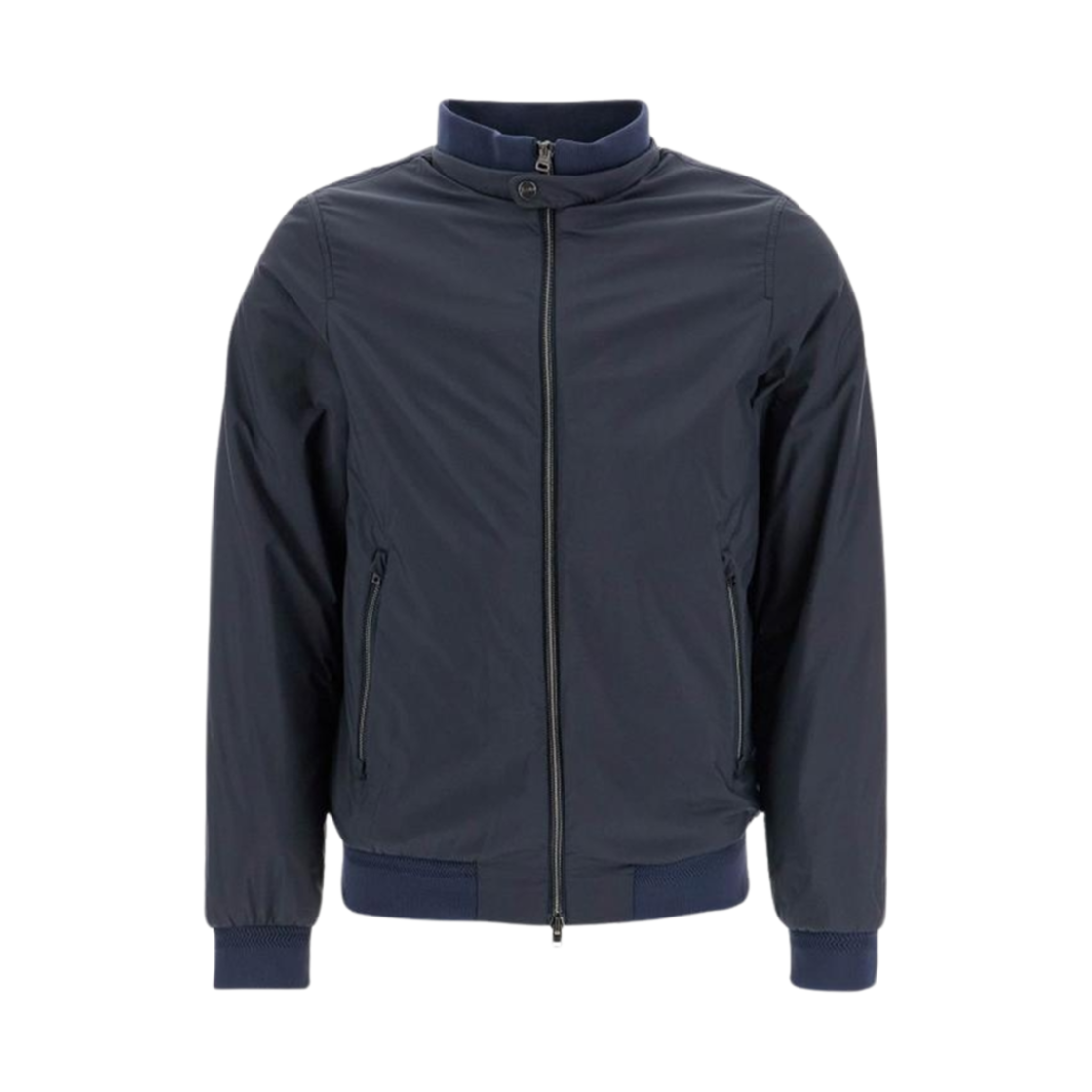 GI000414U-12456Z-9200 Herno Ecoage High Neck Bomber Jacket Navy Blue