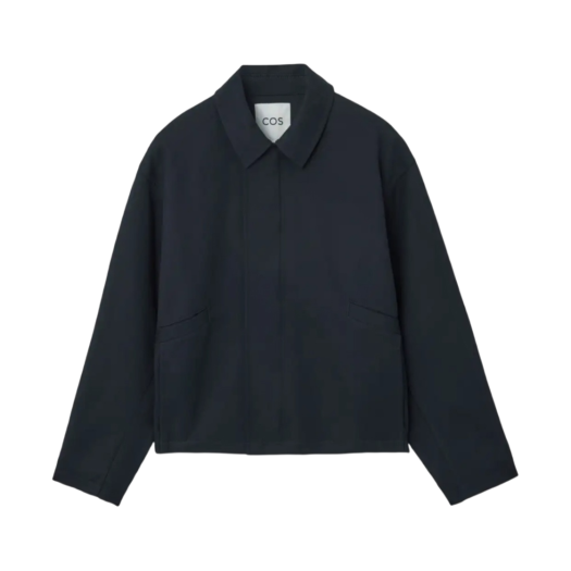 1214347001 COS Twill Utility Bomber Jacket Navy