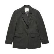 (W) Dunst Essential 2 Button Wool Blazer Charcoal Grey