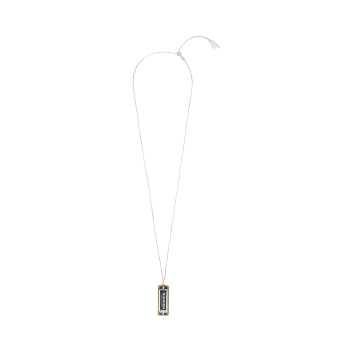 JW0034-LO0042-150 Lemaire Harmonica Necklace Rhodium Silver Multicolor