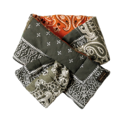 Kapital Flannel Bandana Pattern Reversible Kesa Muffler Khaki Orange