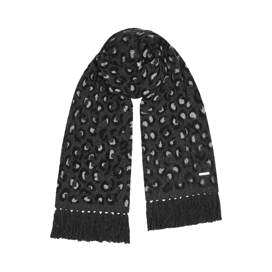 NK2FAC02-2 Notknowing Leopard Alpaca Muffler Grey