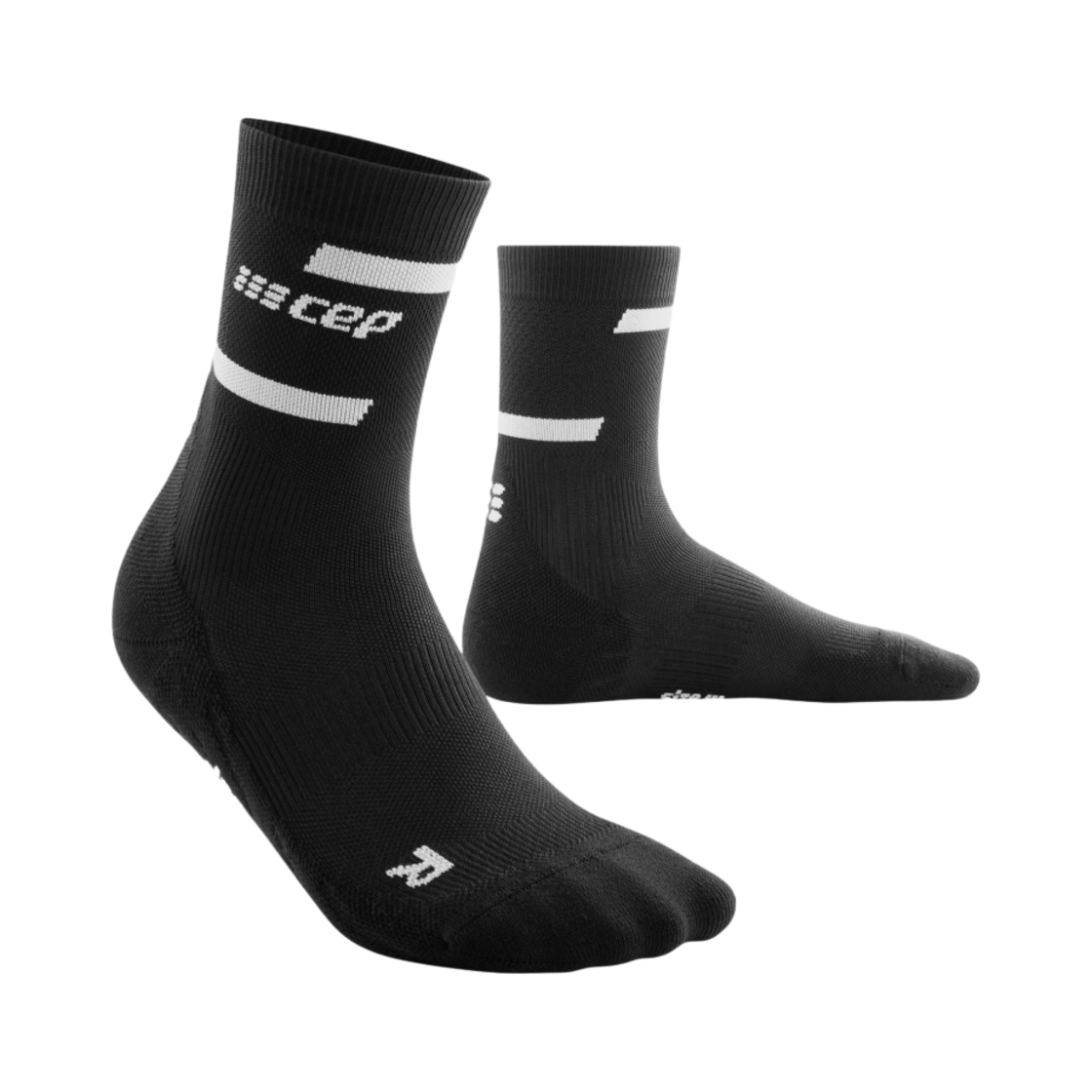 CEP 더 런 컴프레션 미드 컷 삭스 4.0 블랙