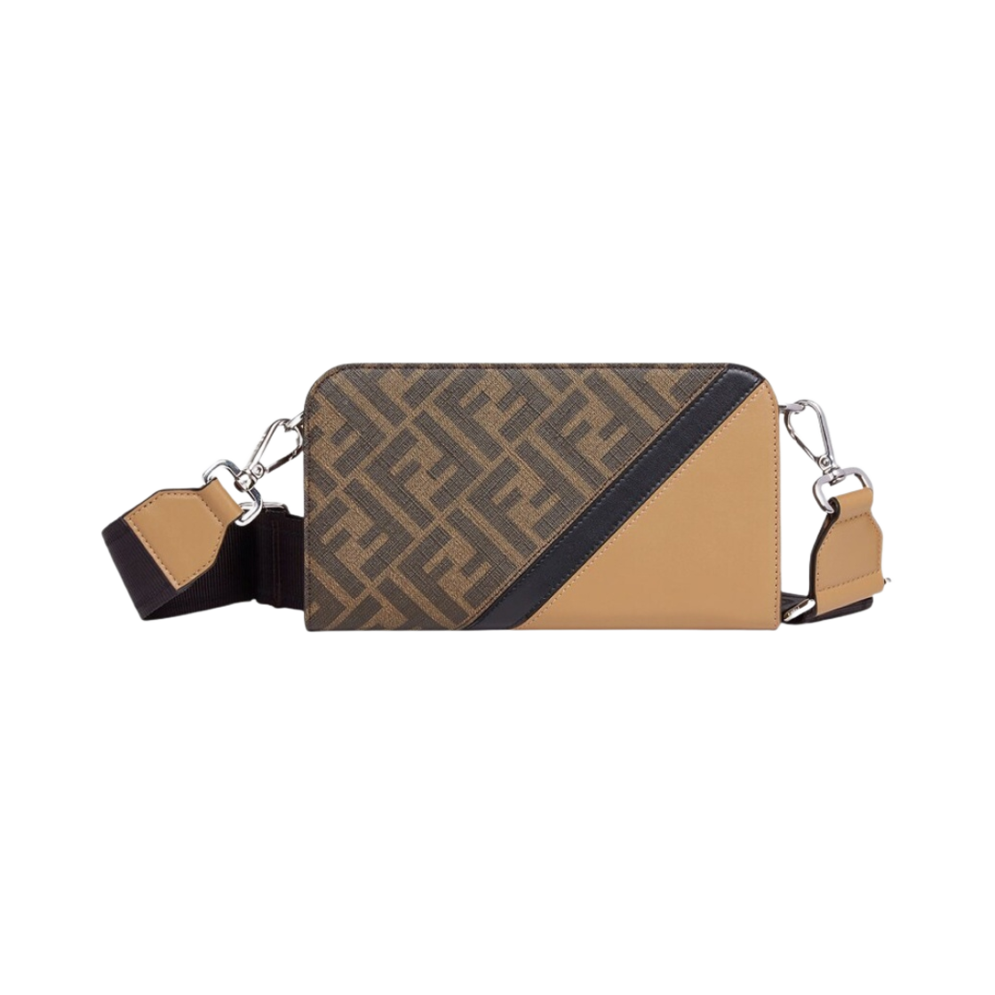 펜디 크로스바디 지갑 패브릭 백 브라운(Fendi Crossbody Wallet Fabric Bag Brown) - 1