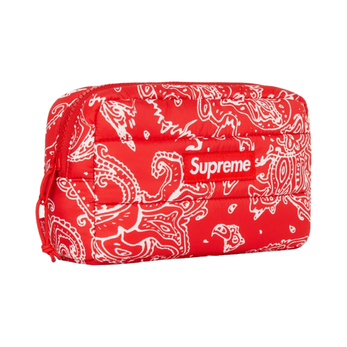 슈프림 퍼퍼 파우치 레드 페이즐리 - 22FW