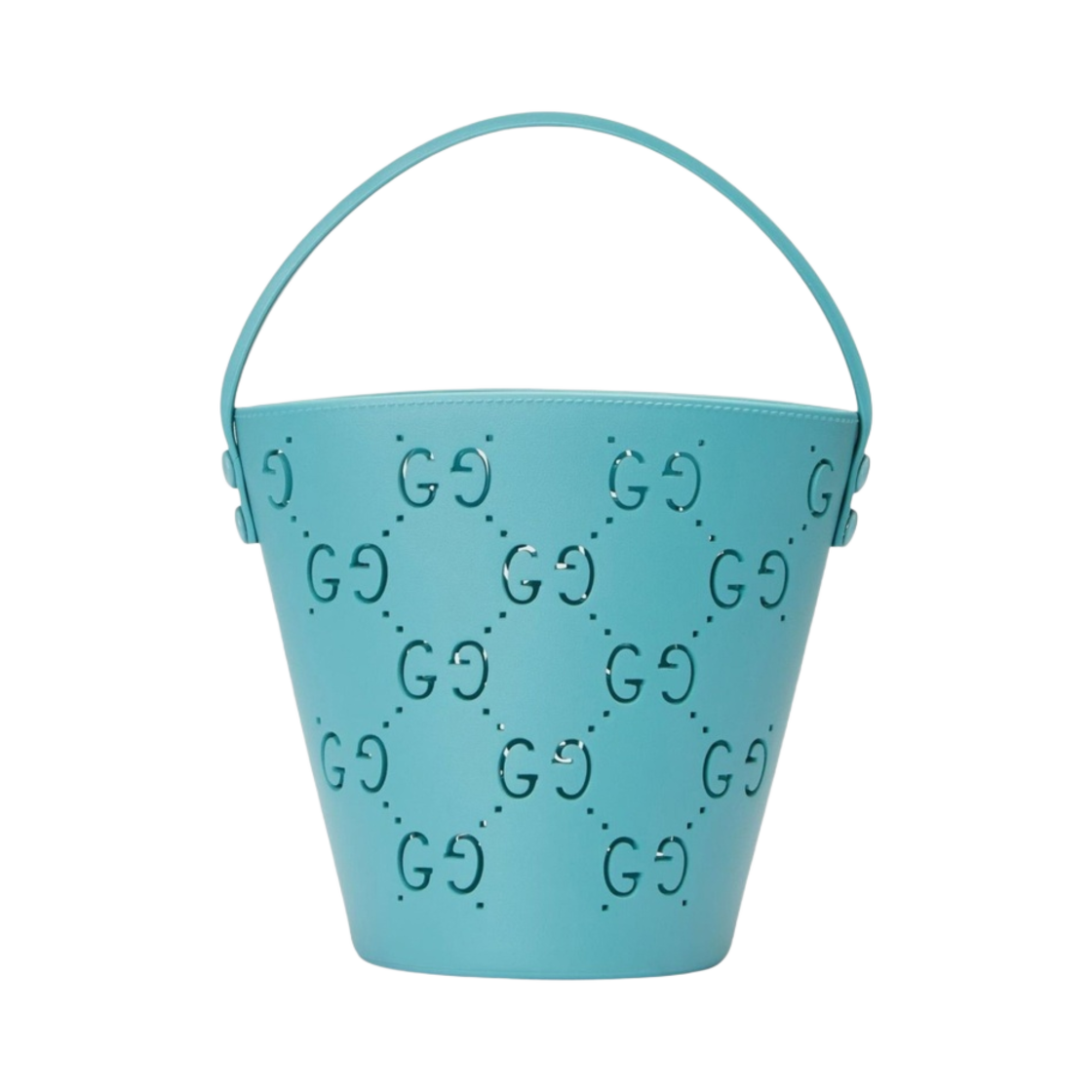 (키즈) 구찌 GG 러버 탑 핸들백 라이트 블루((Kids) Gucci GG Rubber Top Handle Bag Light Blue) - 1