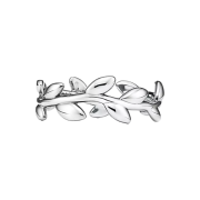(W) Tiffany & Co. Paloma Picasso Olive Leaf Band Ring Silver Narrow