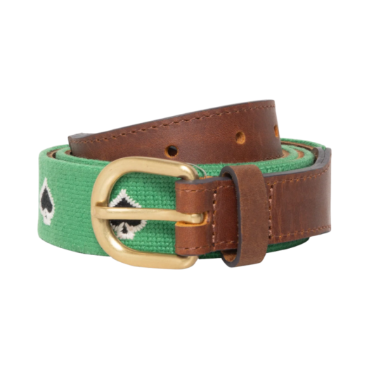 Stussy x Denim Tears Needle Point Belt Brown