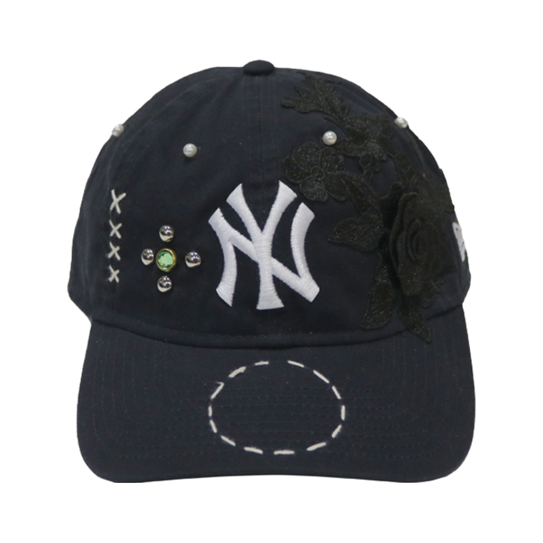 AP24FWAC12016NVYOS R&Co. Apache Wlb LAce Custom Dad Cap NY Navy #29