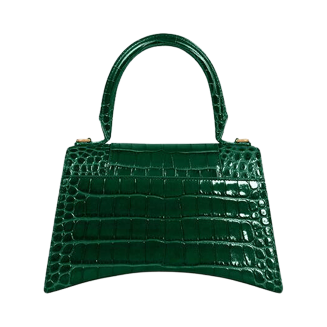 5935461LRGM3011 Balenciaga Hourglass Small Handbag Crocodile Embossed Forest Green - #2