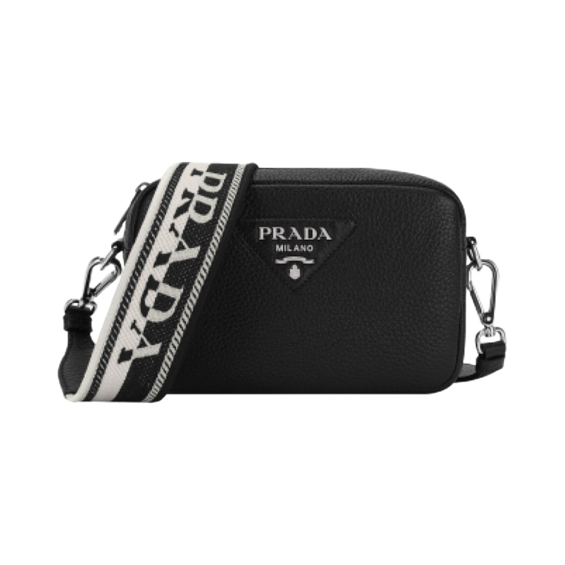 프라다 소프트 라인 레더 스몰 숄더백 블랙(Prada Leather Small Shoulder Bag with Soft Lines Black) - 1