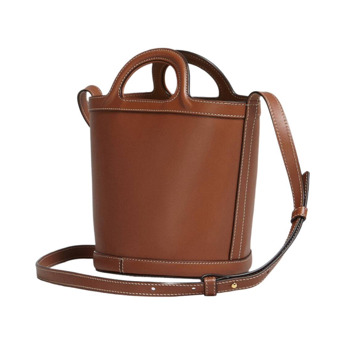 마르니 레더 트로피칼리아 스몰 버킷백 마룬(Marni Leather Tropicalia Small Bucket Bag Maroon) - 2