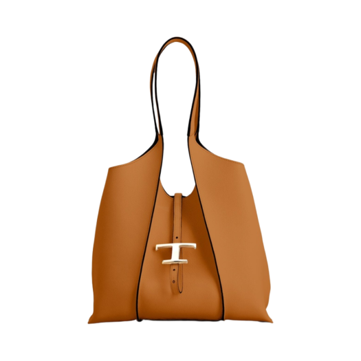 XBWTSBA0200Q8ES410 (W) Tod's T Timeless Small Shopping Bag in Leather Brown