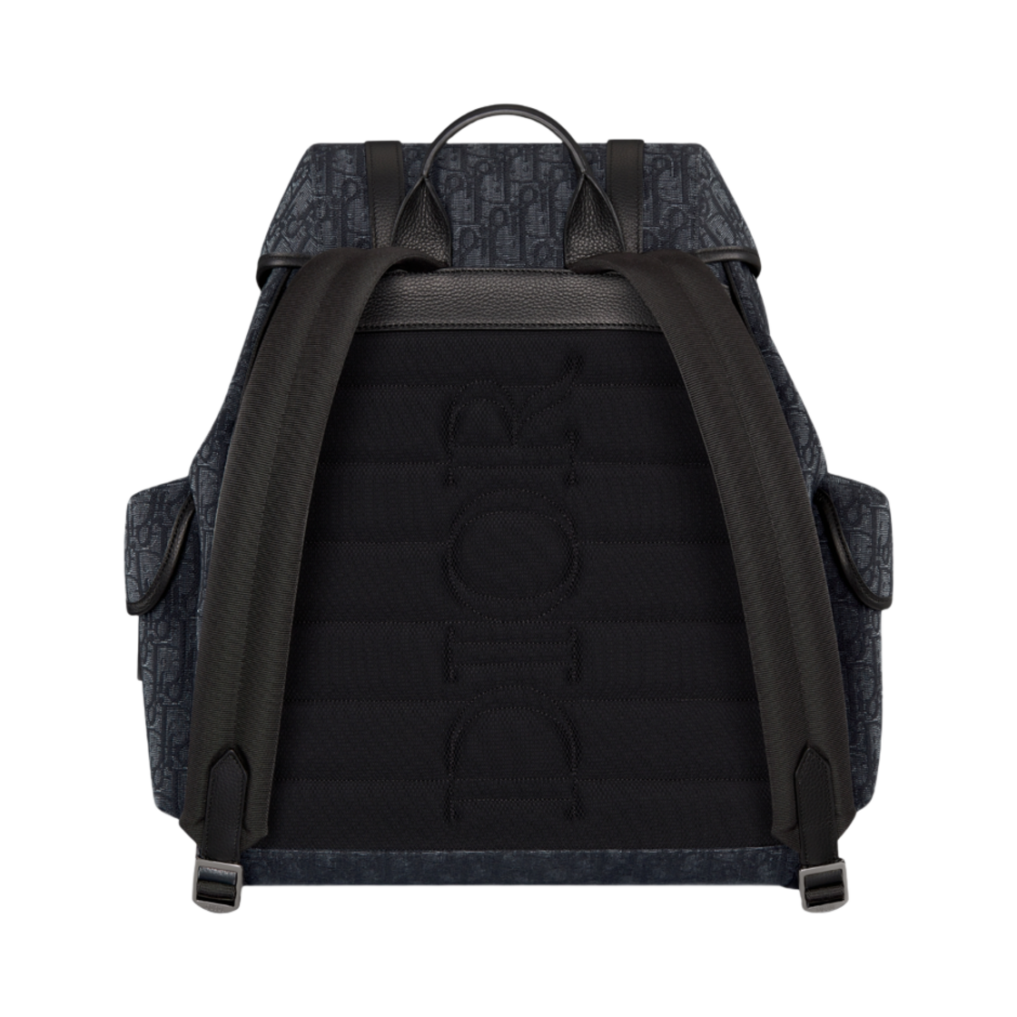 디올 히트 더 로드 백팩 플랩 디올 오블리크 자카드 앤 그레인드 카프스킨 블랙(Dior Hit The Road Backpack with Flap Dior Oblique Jacquard and Grained Calfskin Black) - 3