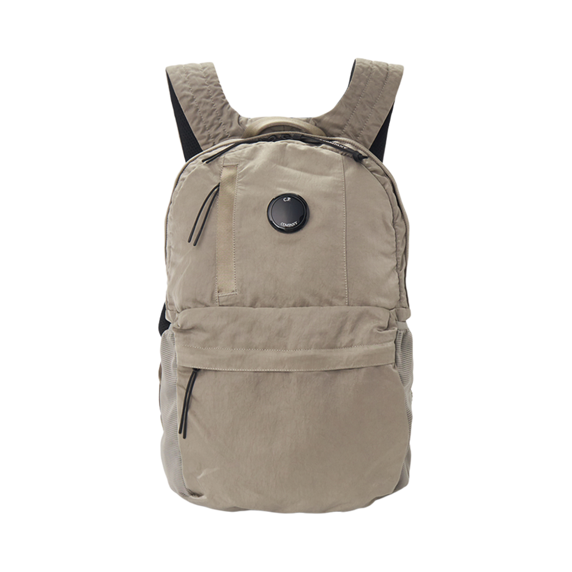 C.P. 컴퍼니 나일론 B 렌즈 백팩 베이지 카키 - 25SS(C.P. Company Nylon B Lens Backpack Beige Khaki - 25SS)