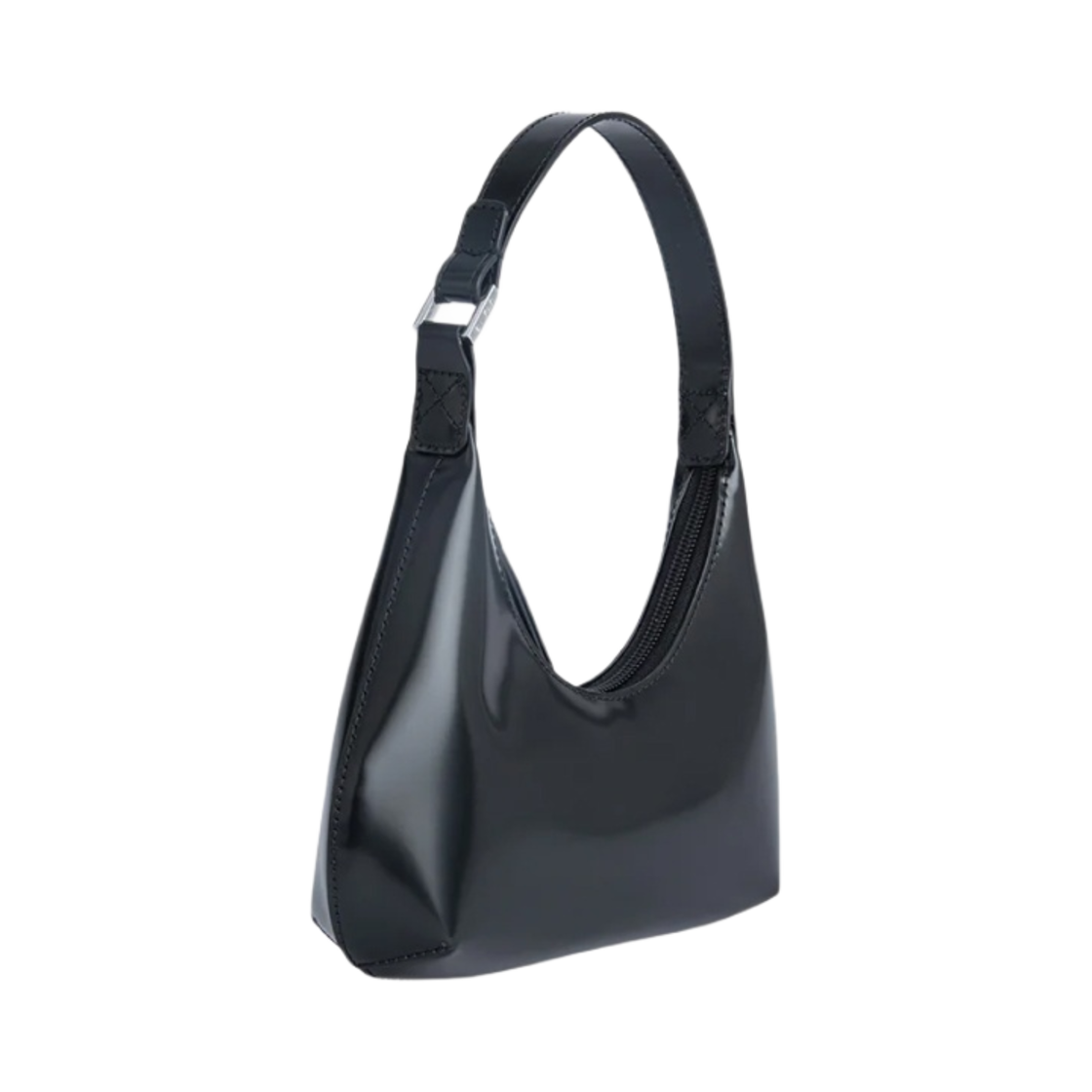 바이파 세미 페이턴트 레더 베이비 앰버 블랙(By Far Semi Patent Leather Baby Amber Black) - 2