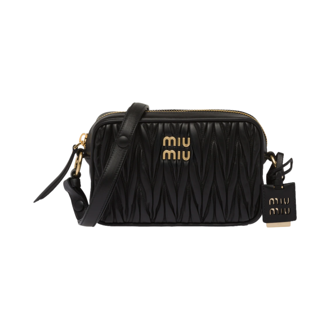 미우 미우 마테라쎄 나파 가죽 숄더백 블랙(Miu Miu Matelasse Nappa Leather Shoulder Bag Black) - 1