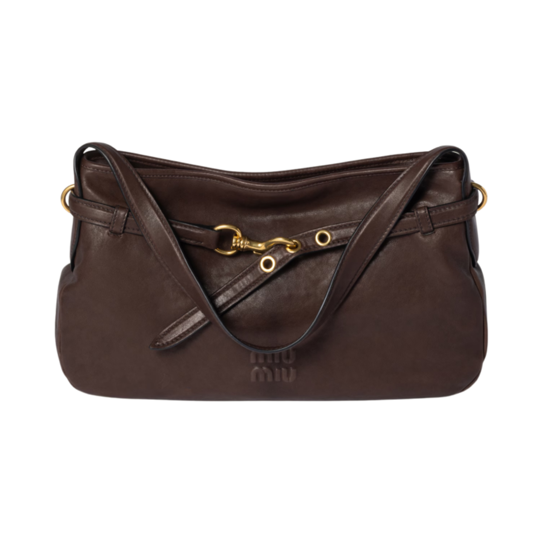 미우 미우 아방뛰르 나파 레더 미디움 백 브라이어우드(Miu Miu Aventure Nappa Leather Medium Bag Briarwood)