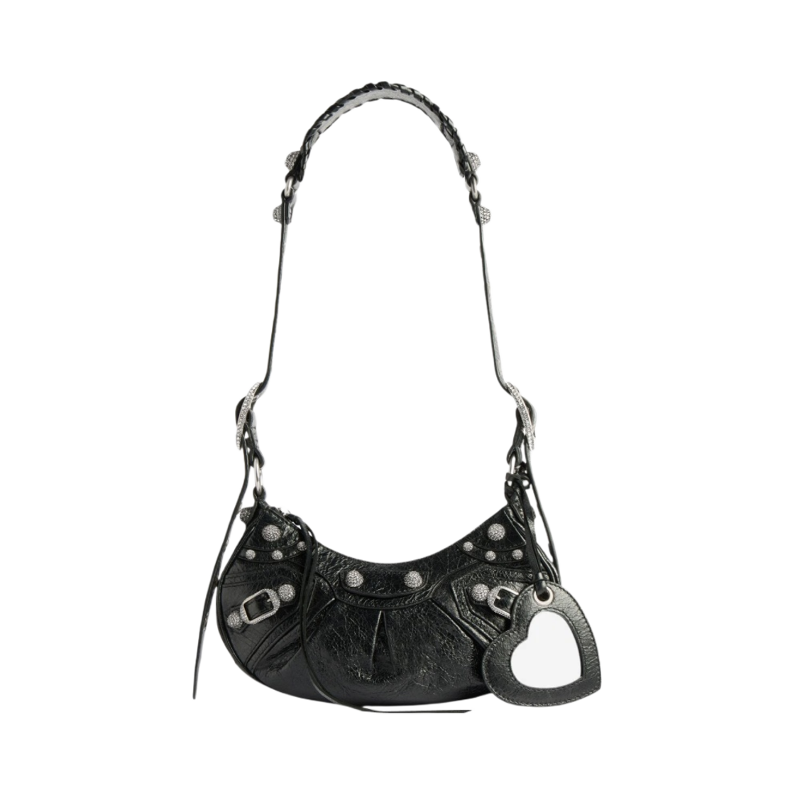 발렌시아가 르 카골 XS 숄더백 라인스톤 블랙(Balenciaga Le Cagole XS Shoulder Bag with Rhinestones Black) - 1