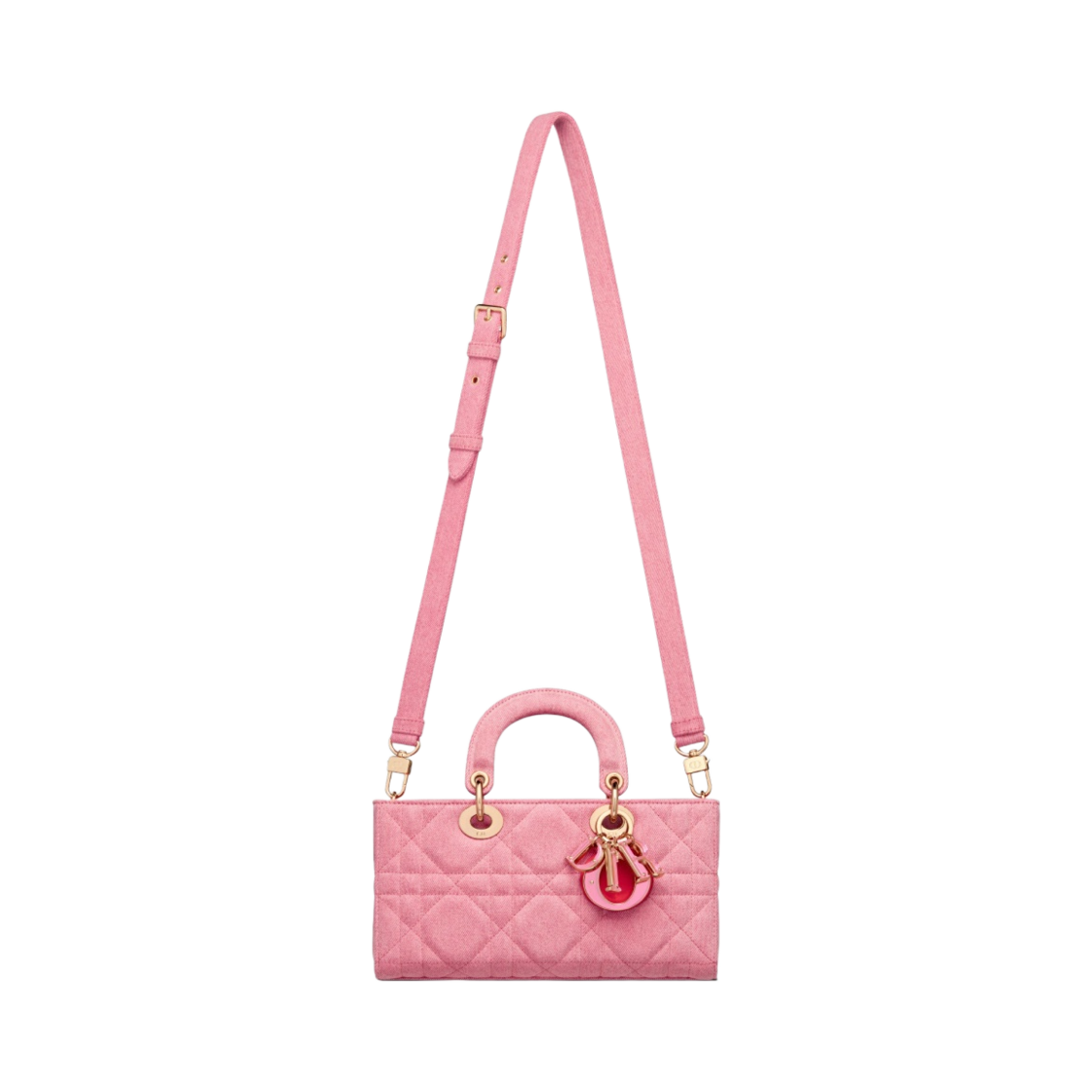 디올 레이디 디조이백 까나쥬 데님 브라이트 핑크(Dior Lady D-Joy Bag Cannage Denim Bright Pink) - 4