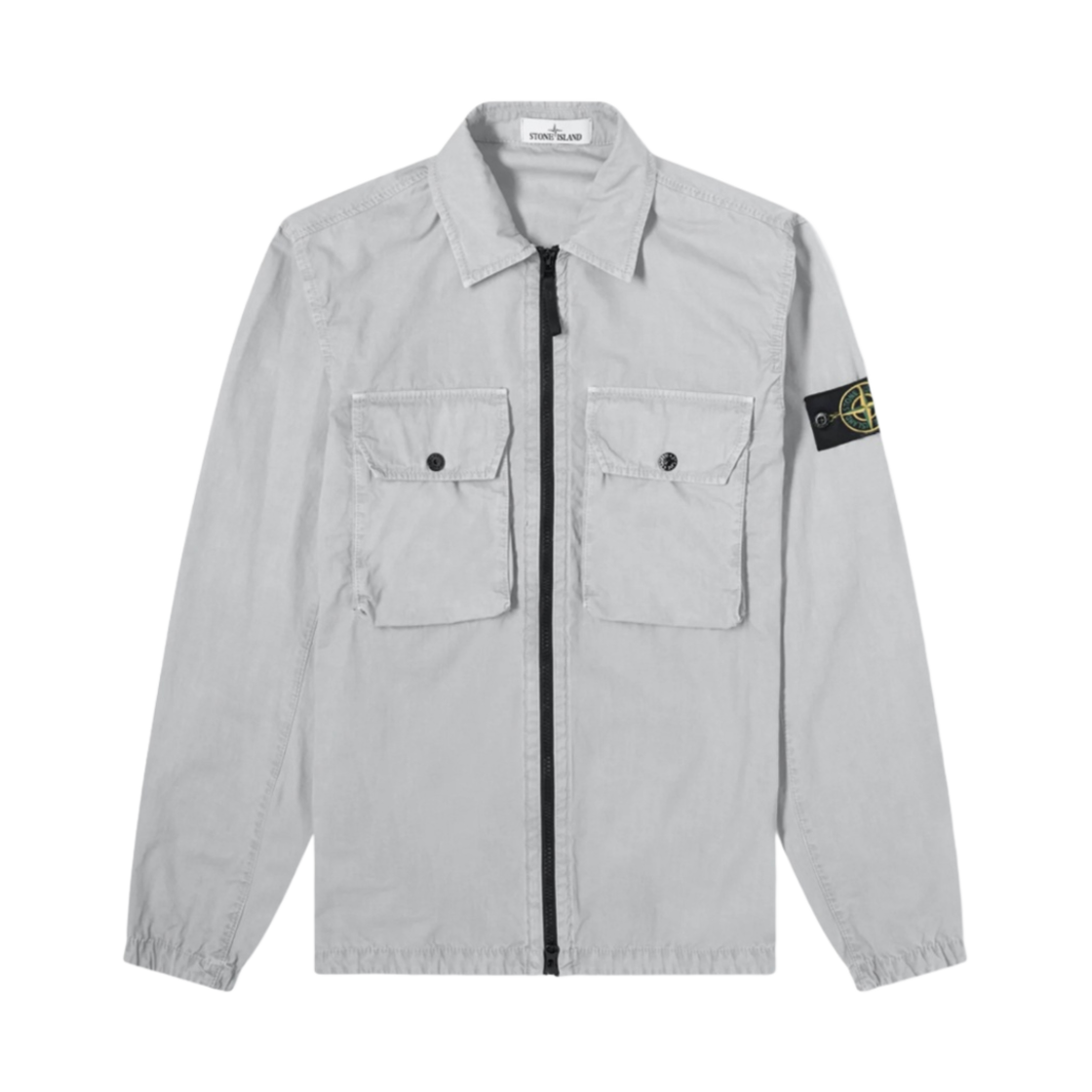 스톤 아일랜드 113WN 올드이펙트 오버셔츠 라이트 그레이 - 21FW
