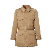 (W) Burberry Diamond Quilted Nylon Canvas Field Jacket in Archive Beige