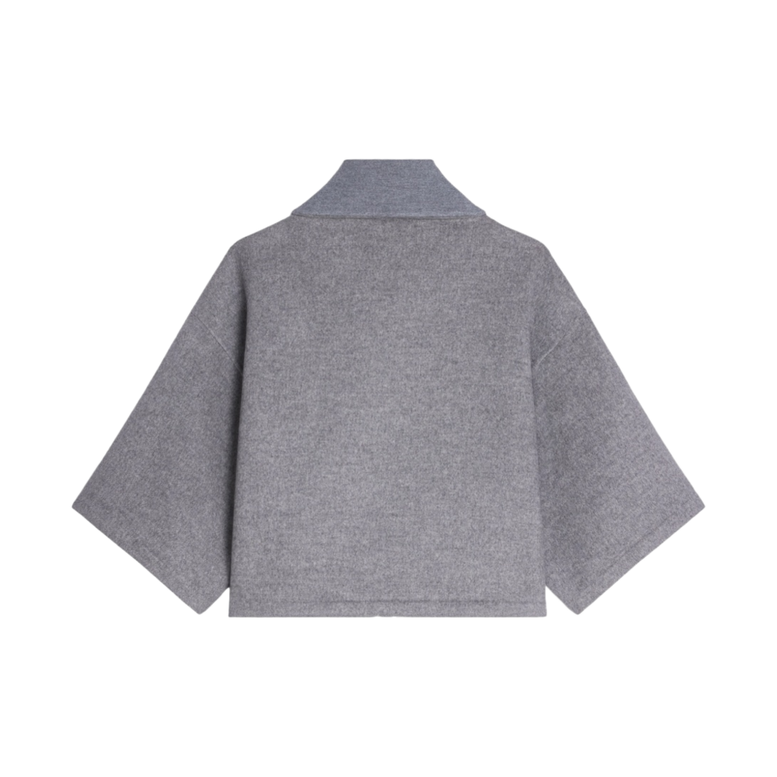 (W) 셀린느 더블 페이스 캐시미어 에그 피 자켓 미디움 그레이((W) Celine Egg Pea Jacket in Double Face Cashmere Medium Grey) - 2