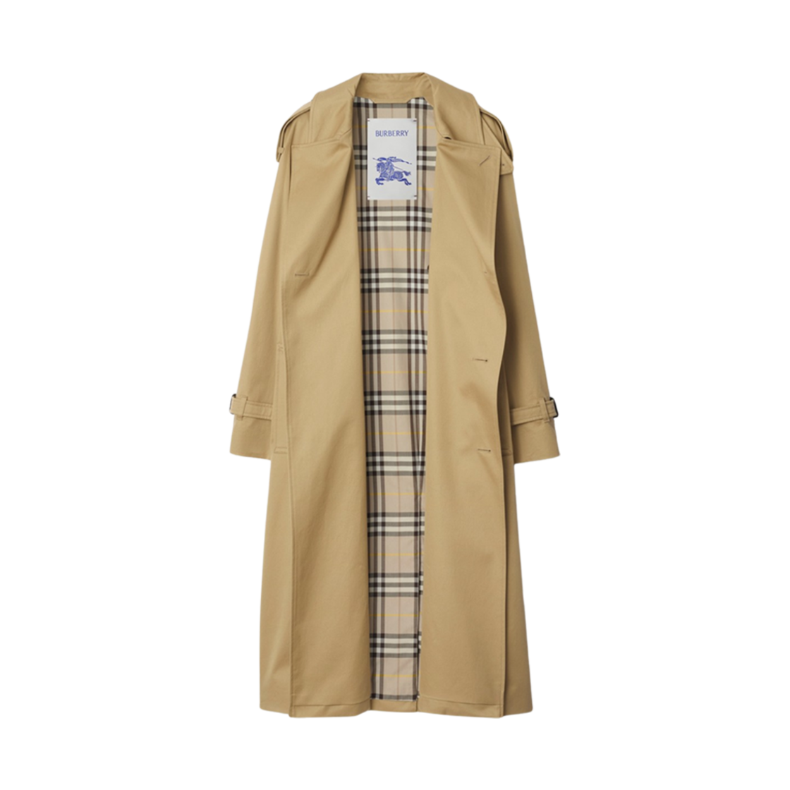 (W) 버버리 롱 캐슬포드 트렌치 코트 베이지((W) Burberry Long Castleford Trench Coat Beige) - 2