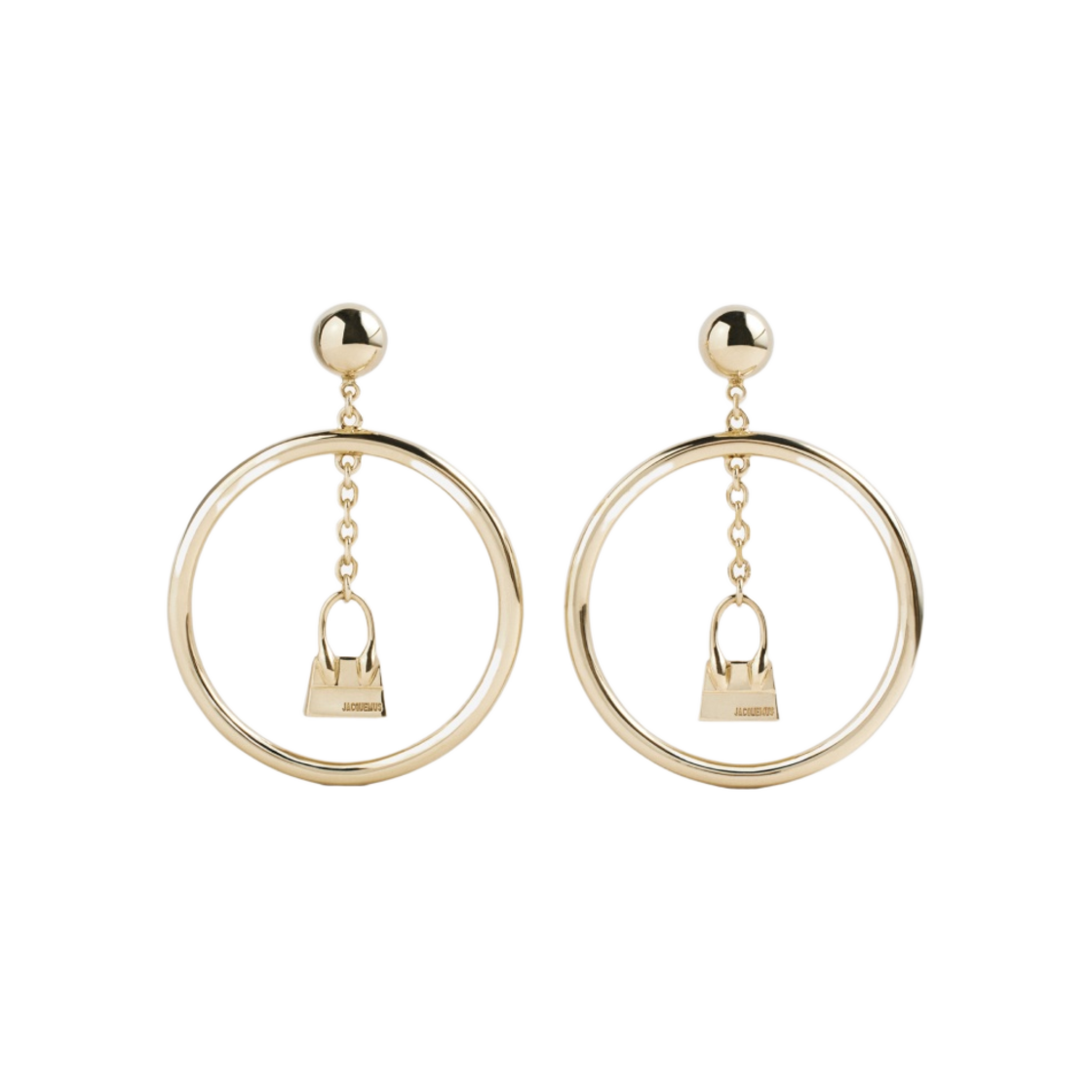 자크뮈스 라뉴 치키토 치키토 펜던트 후프 라이트 골드(Jacquemus L'anneau Chiquito Chiquito Pendant Hoops Light Gold) - 1
