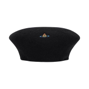 (W) Vivienne Westwood Orb Wool Beret Black
