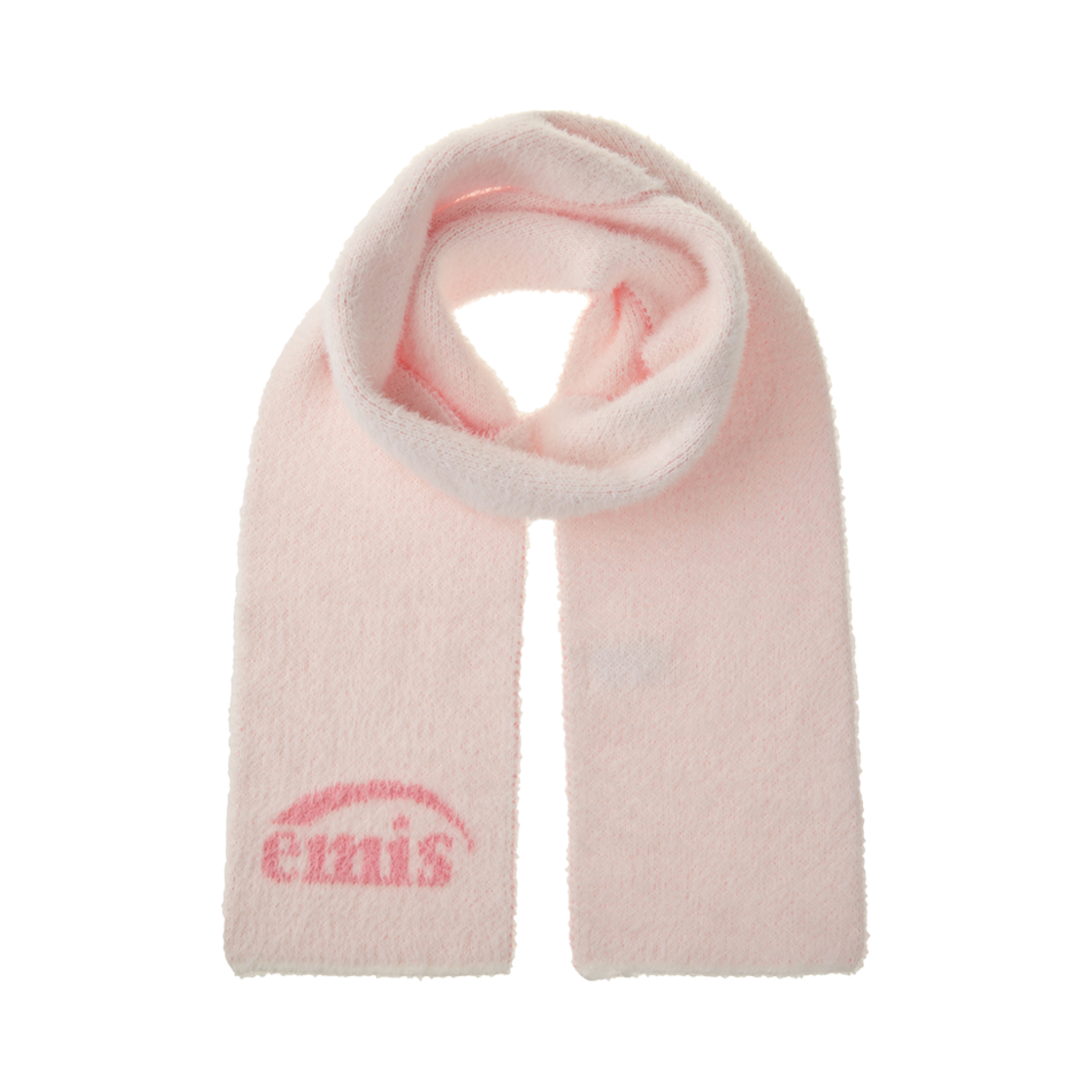 EMIS★韓国大人気 [24FW] LOGO JACQUARD FUR MUFFLER 이미스 뉴 로고 쉐기 머플러 화이트 | Emis | KREAM