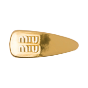 (W) Miu Miu Fabric Hair Clip Platinum