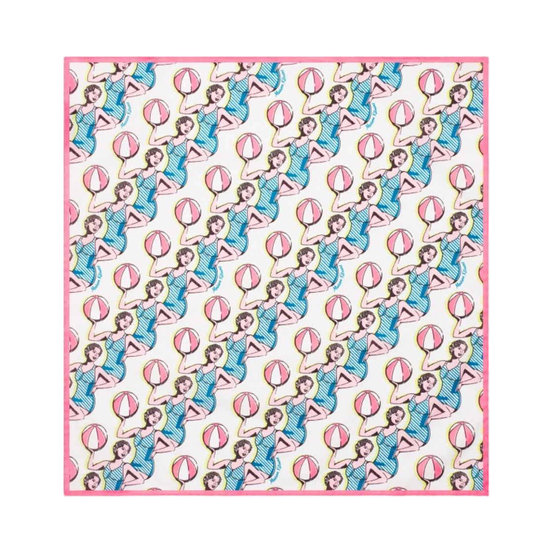 메종 키츠네 댄싱 걸 스카프 멀티코 디자인(Maison Kitsune Dancing Girls Scarf Multico Design) - 1
