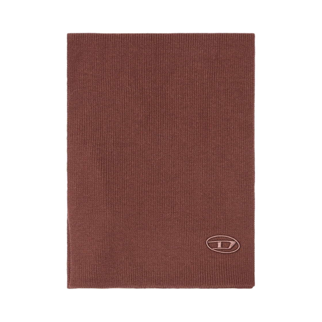 디젤 K-코더 립드 울 블렌드 머플러 브라운