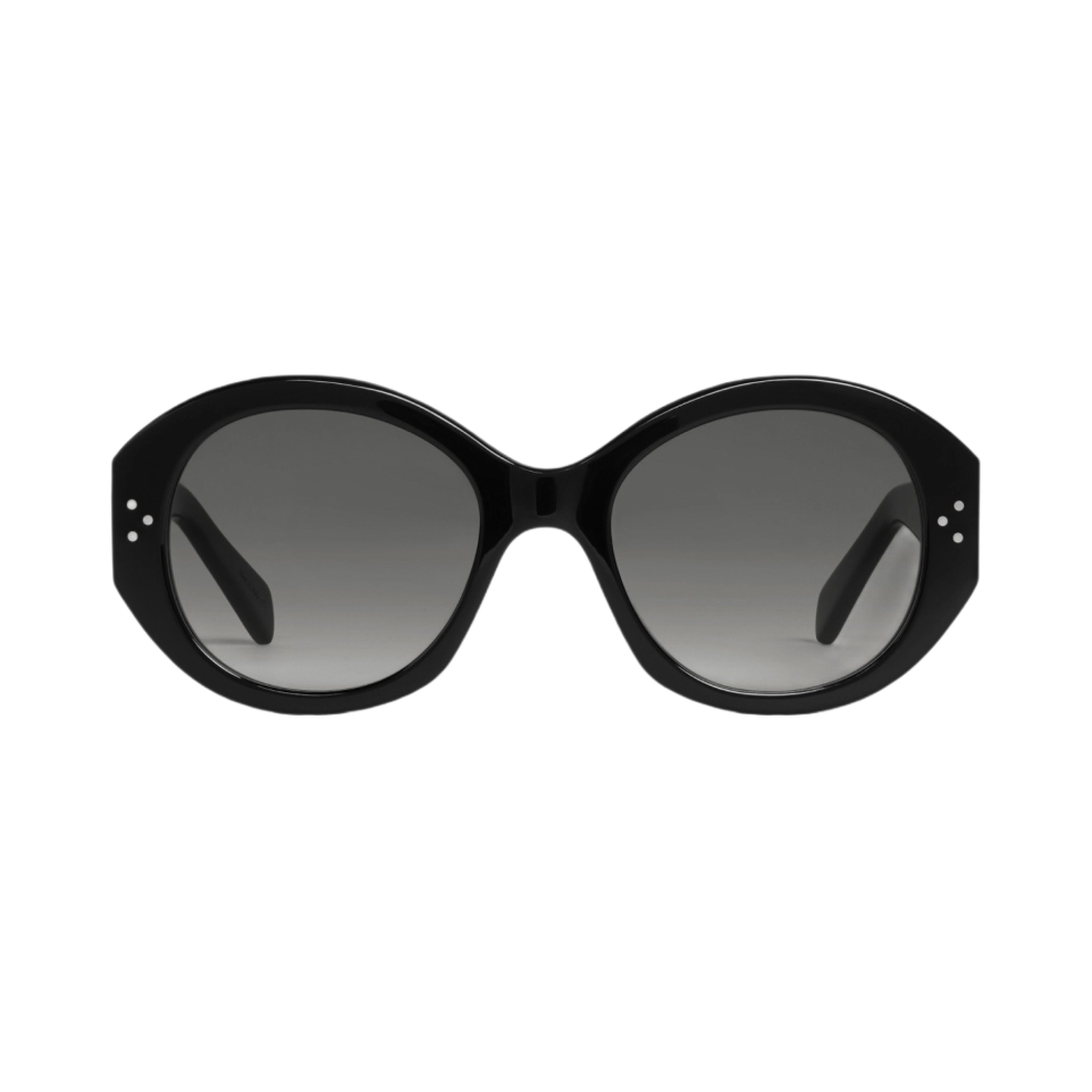 4S240CPLB-38NO/CL40240I-01F (W) Celine Round S240 Sunglasses in Acetate Black